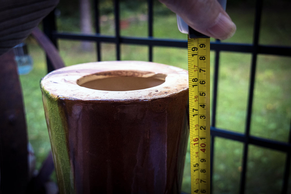Mid-century Polish design Ceramic Brown and Green Vase